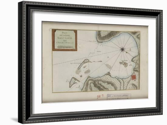 Carte de la baie de Saint-Louis à Saint-Domingue-null-Framed Giclee Print