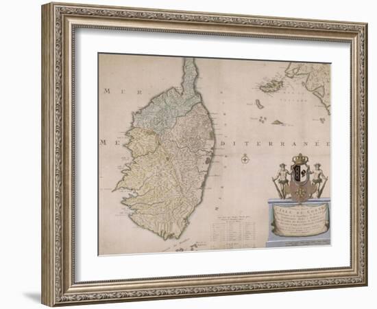 Carte de la Corse.-null-Framed Giclee Print