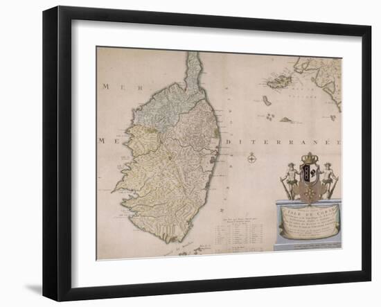 Carte de la Corse.-null-Framed Giclee Print