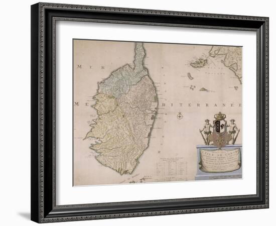 Carte de la Corse.-null-Framed Giclee Print