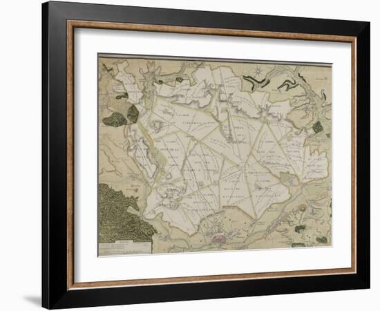 Carte de la forêt de Compiègne-null-Framed Giclee Print