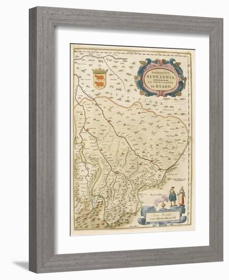 Carte de la principauté de Béarn-null-Framed Giclee Print