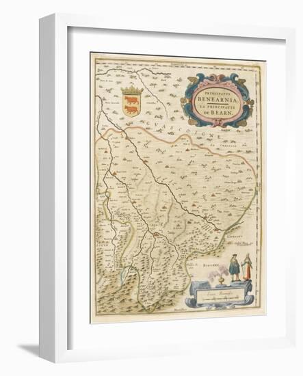 Carte de la principauté de Béarn-null-Framed Giclee Print