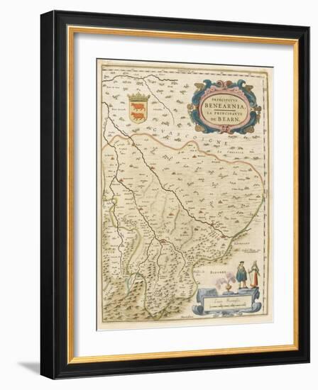 Carte de la principauté de Béarn-null-Framed Giclee Print