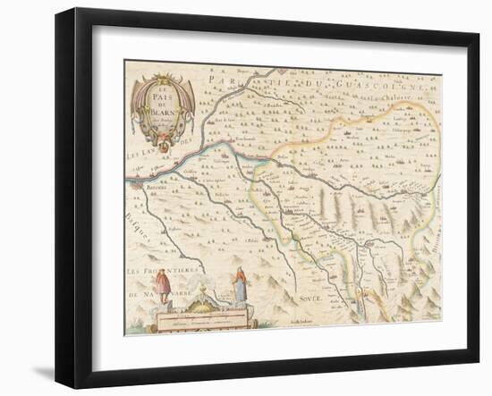 Carte du Béarn-null-Framed Giclee Print