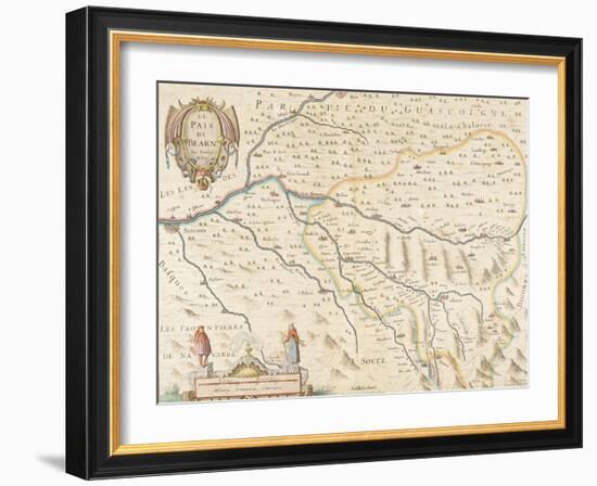 Carte du Béarn-null-Framed Giclee Print