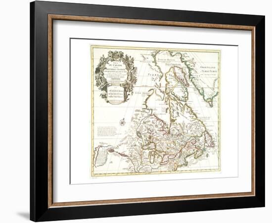 Carte Du Canada 1703-Guillaume De Isle-Framed Art Print