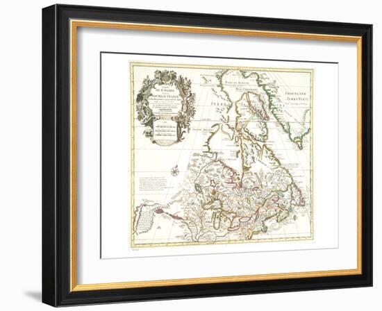 Carte Du Canada 1703-Guillaume De Isle-Framed Art Print