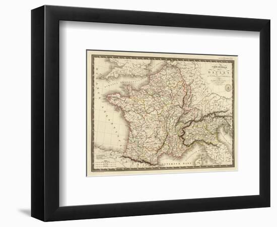 Carte Generale des Gaules, c.1821-Adrien Hubert Brue-Framed Art Print