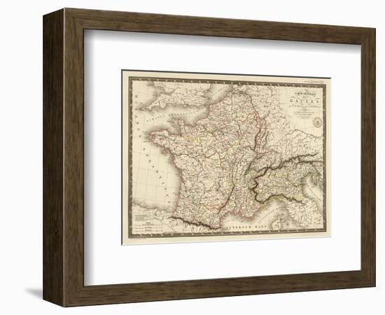 Carte Generale des Gaules, c.1821-Adrien Hubert Brue-Framed Art Print