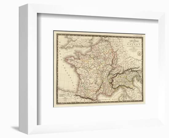 Carte Generale des Gaules, c.1821-Adrien Hubert Brue-Framed Art Print