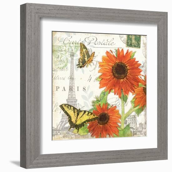 Carte Postale Sunflowers I-Julie Paton-Framed Art Print