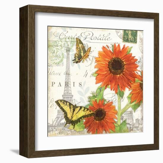 Carte Postale Sunflowers I-Julie Paton-Framed Art Print