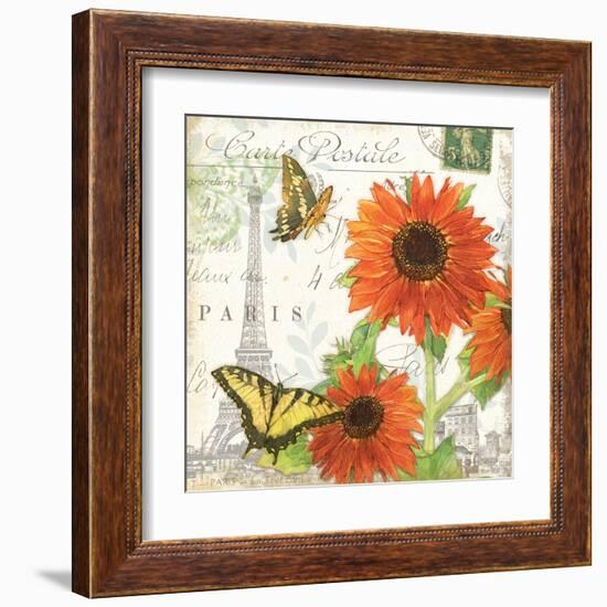 Carte Postale Sunflowers I-Julie Paton-Framed Art Print