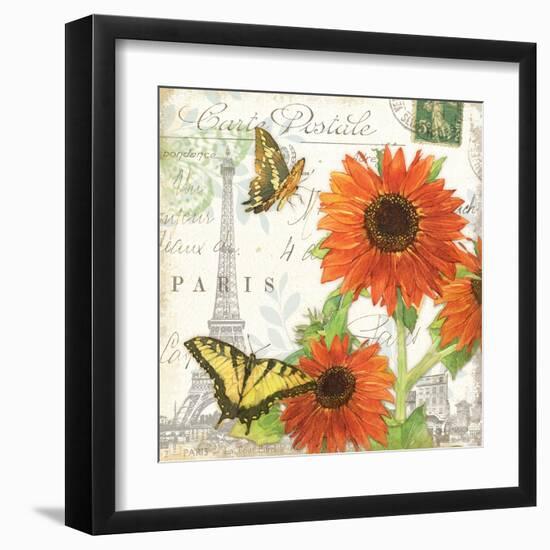 Carte Postale Sunflowers I-Julie Paton-Framed Art Print