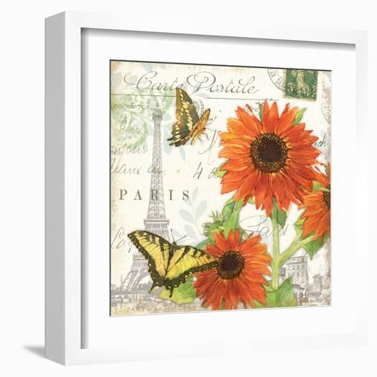 Carte Postale Sunflowers I-Julie Paton-Framed Art Print