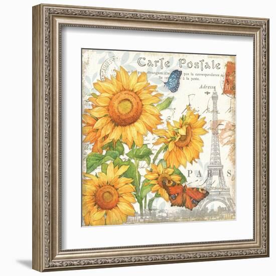 Carte Postale Sunflowers II-Julie Paton-Framed Art Print