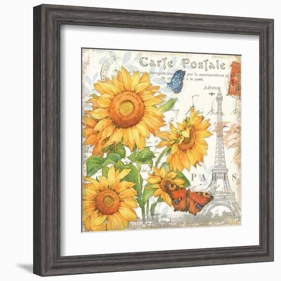 Carte Postale Sunflowers II-Julie Paton-Framed Art Print