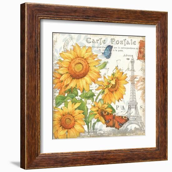 Carte Postale Sunflowers II-Julie Paton-Framed Art Print