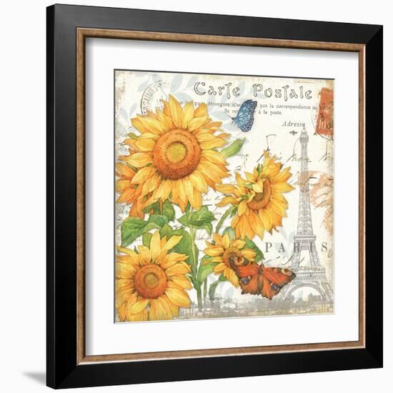 Carte Postale Sunflowers II-Julie Paton-Framed Art Print