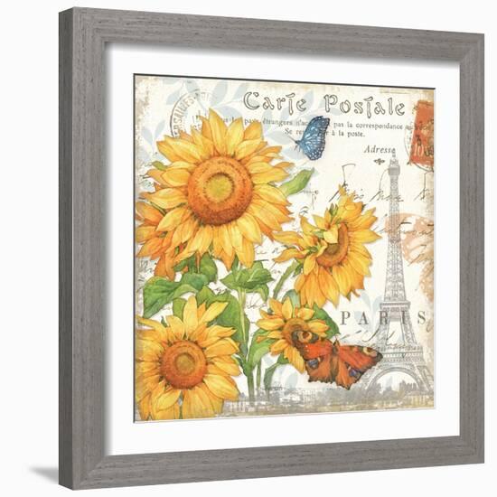 Carte Postale Sunflowers II-Julie Paton-Framed Art Print