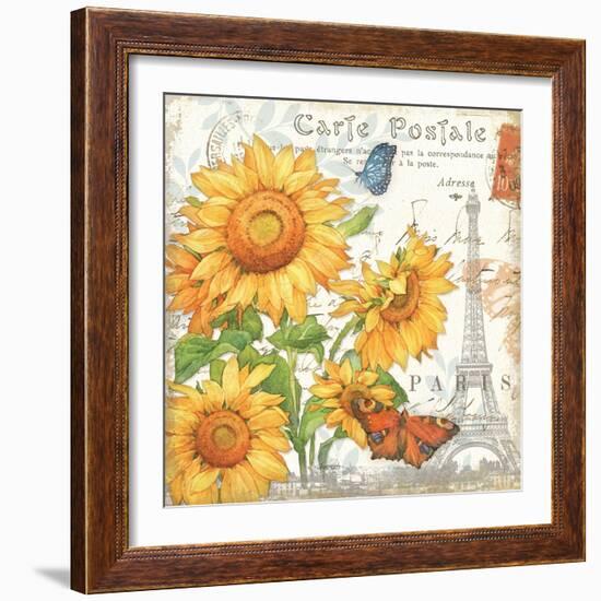 Carte Postale Sunflowers II-Julie Paton-Framed Art Print