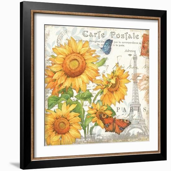 Carte Postale Sunflowers II-Julie Paton-Framed Premium Giclee Print