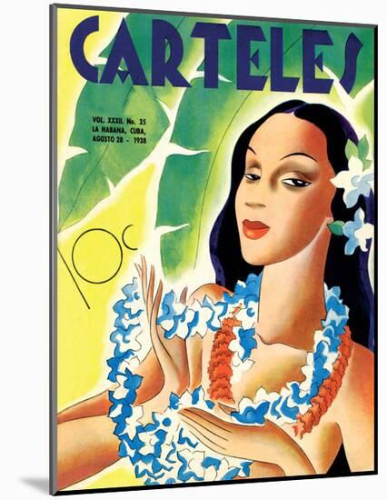 Carteles, Retro Cuban Magazine, Local Havana Beauty-null-Mounted Art Print