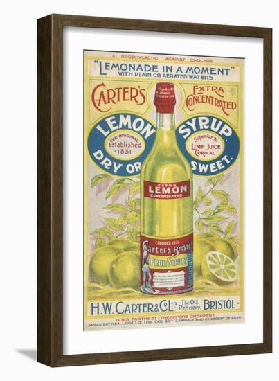Carter's Lemon Syrup - Lemonade in a Moment-null-Framed Art Print