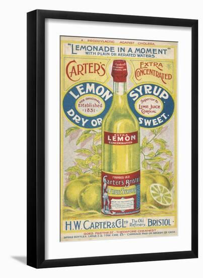 Carter's Lemon Syrup - Lemonade in a Moment-null-Framed Art Print