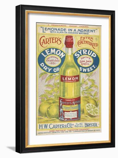 Carter's Lemon Syrup - Lemonade in a Moment-null-Framed Art Print