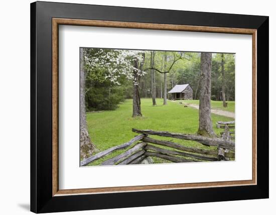 Carter Shields Cabin in Spring, Cades Cove Area, Great Smoky Mountains National Park, Tennessee-Richard and Susan Day-Framed Photographic Print