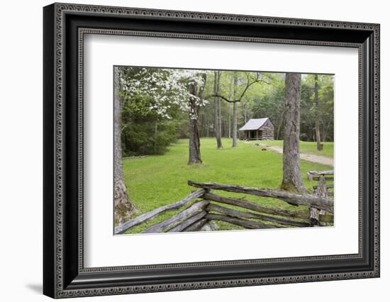 Carter Shields Cabin in Spring, Cades Cove Area, Great Smoky Mountains National Park, Tennessee-Richard and Susan Day-Framed Photographic Print