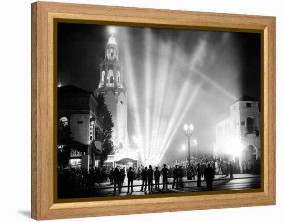 Carthay Circle Theatre During a Dramatically Lit Hollywood Premier-null-Framed Stretched Canvas