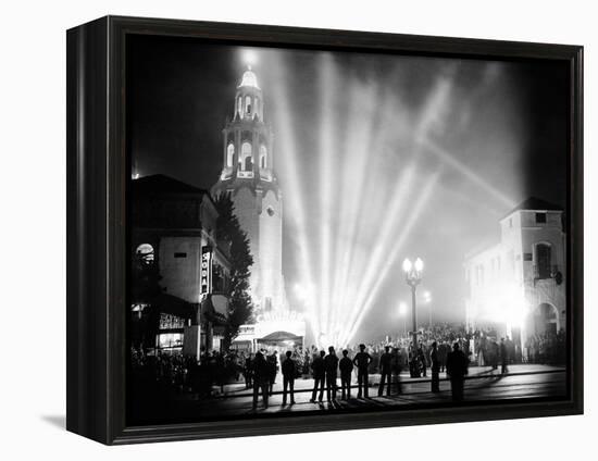 Carthay Circle Theatre During a Dramatically Lit Hollywood Premier-null-Framed Stretched Canvas