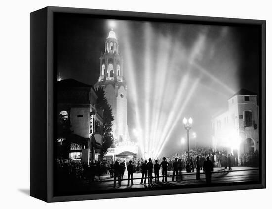 Carthay Circle Theatre During a Dramatically Lit Hollywood Premier-null-Framed Stretched Canvas