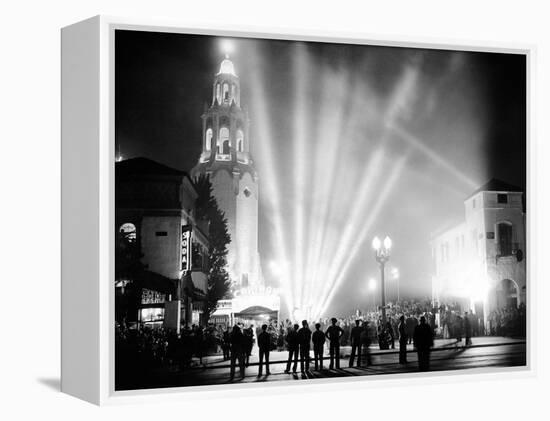 Carthay Circle Theatre During a Dramatically Lit Hollywood Premier-null-Framed Stretched Canvas