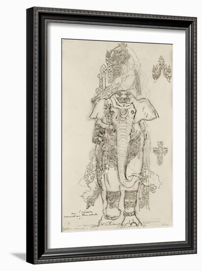 Carton 31. Etude pour la Péri-Gustave Moreau-Framed Giclee Print