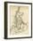 Carton 42. Etude de licorne pour les Chimères (?)-Gustave Moreau-Framed Giclee Print