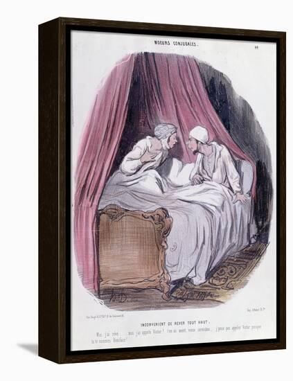 Cartoon About Marriage, Mid Nineteenth Century-Honore Daumier-Framed Premier Image Canvas