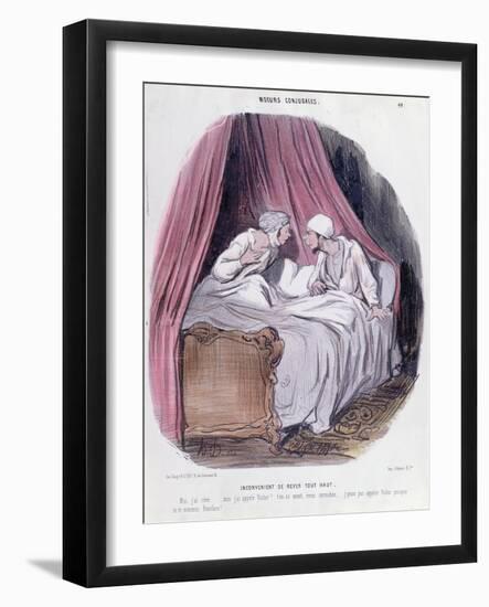 Cartoon About Marriage, Mid Nineteenth Century-Honore Daumier-Framed Giclee Print