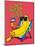 Cartoon Banana Vector Character, Milkshake-braingraph-Mounted Art Print