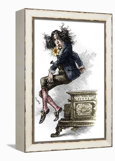 Cartoon by Oscar Wilde (1854-1900), Dressed in Dandy, Made during His Trip to the United States in-Thomas Nast-Framed Premier Image Canvas