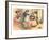 Cartoon Cats Playing House-null-Framed Art Print