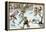 Cartoon Cats Playing Ice Hockey-null-Framed Stretched Canvas