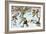 Cartoon Cats Playing Ice Hockey-null-Framed Art Print