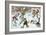 Cartoon Cats Playing Ice Hockey-null-Framed Art Print