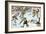 Cartoon Cats Playing Ice Hockey-null-Framed Art Print