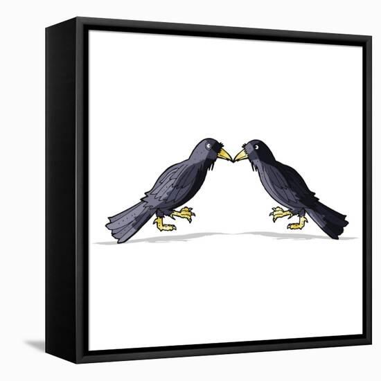 Cartoon Crows-lineartestpilot-Framed Stretched Canvas