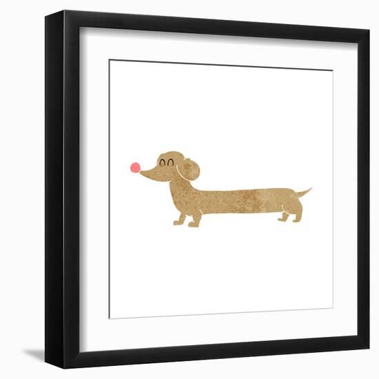 Cartoon Dachshund-lineartestpilot-Framed Art Print